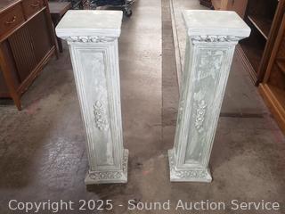 Pair of Ceramic Pedestal/Pillar Plant Stands