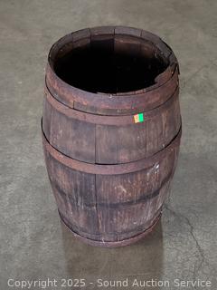 Rustic Wood Barrel 