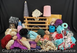 Assorted Yarn, Thread & Thread Rack