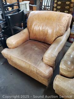 Emerald Home Leather Easy Chair
