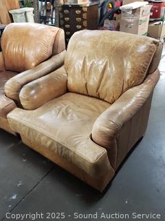 Emerald Home Leather Easy Chair