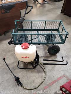 Steel Yard Cart Wagon & Backpack Sprayer