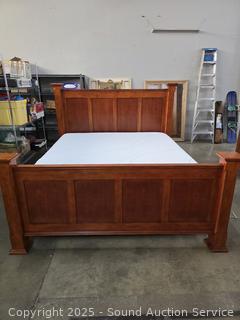 Medium Finish Cherry King Bed w/Tempur-Pedic Firm Mattress