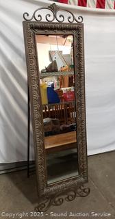 Large Freestanding Metal Framed Wardrobe Mirror