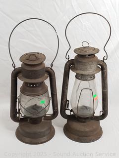 2 Vintage Beacon Barn Lanterns