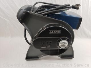 Lasko Air Mover Fan w/2 Built in Outlets