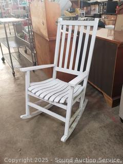 White Painted Rocking Chair