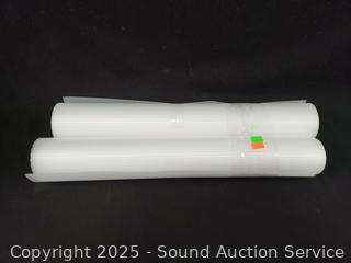 2 Partial Rolls of 18" Clear Shelf Liner