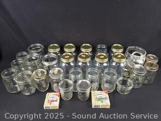 Assorted Canning Jars w/Lids 