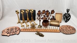 Assorted Brass & Copper Decor