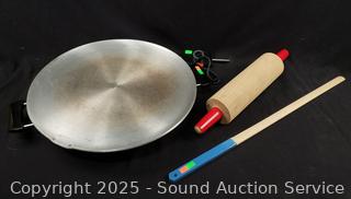Bethany Heritage Model 730 16" Electric Grill w/Stick & Rolling Pin... UPDATED