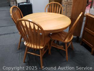 Round Oak Dining Table 