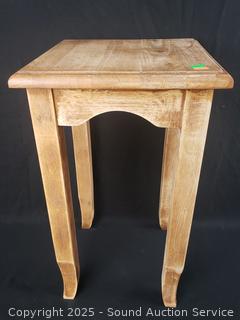 Wood Distressed Finish Accent Table