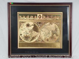 Gold Foil "Bleau Wall Map"