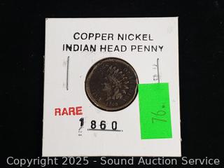 Rare Antique Copper Nickel Indian Head Penny