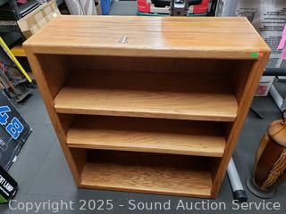 Oak 2-Shelf Bookcase