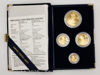 1989 22K Gold Coin Mint Set w/COA Converts to 57.5g GOLD$$$$