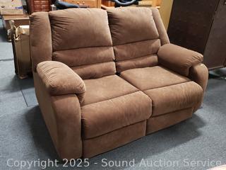 Brown Microfiber Loveseat 