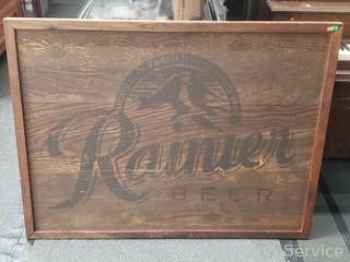 Rainier Beer Wood Sign