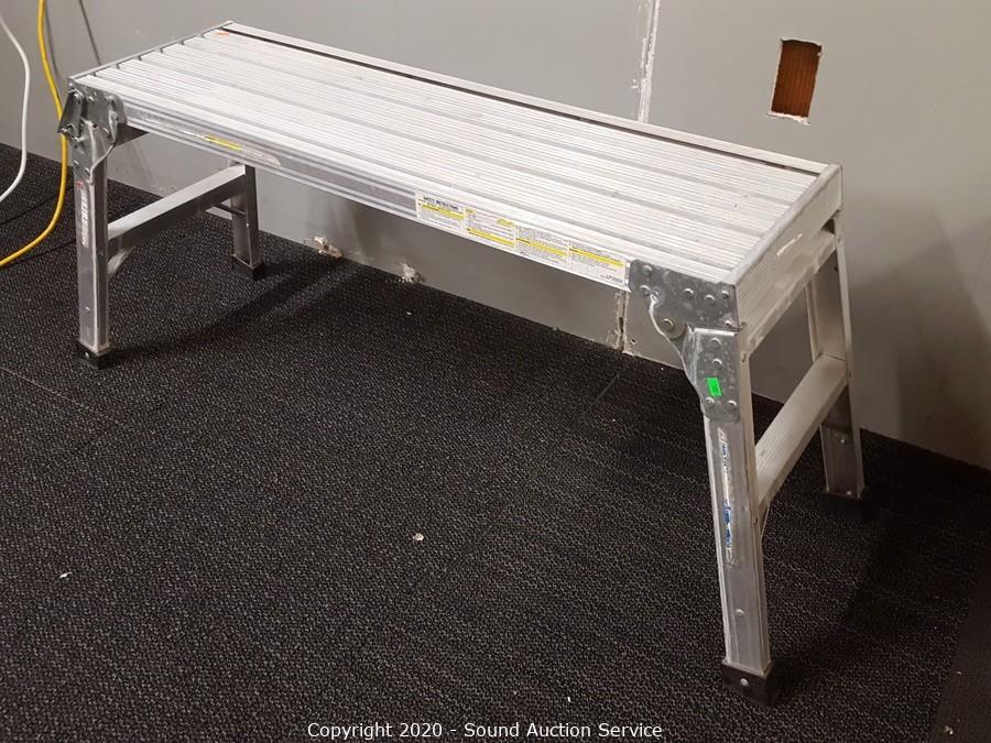 Sound Auction Service - Auction: 02/20/20 Boyd, Ellis & Others  Multi-Consignment Auction ITEM: Werner Aluminum Folding Step Scaffold