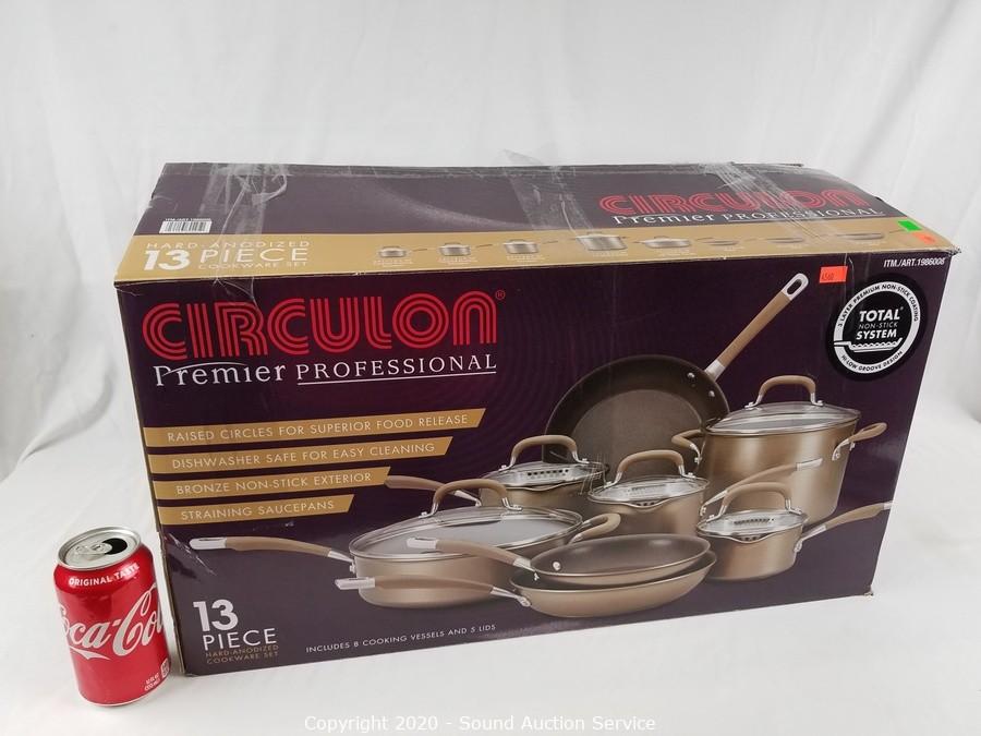 Circulon Premier Professional 9-PC Set Hard Anodized Cookware Bronze