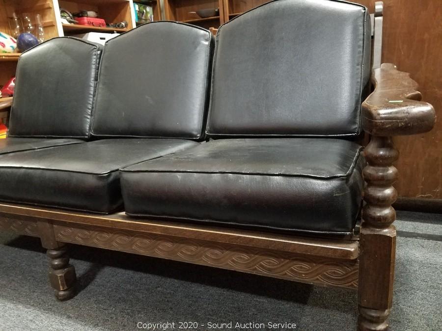 Sound Auction Service - Auction: 05/21/20 Feist & Others Multi Estate  Auction ITEM: Mid-Century Wood Framed Sofa
