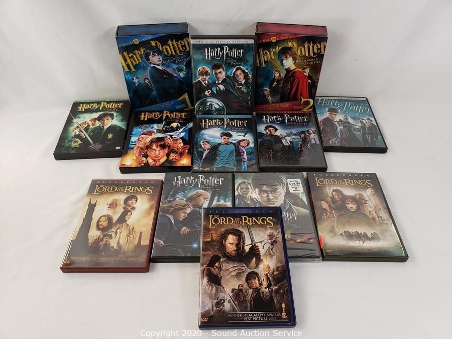Sound Auction Service - Auction: 07/21/20 Meier Pt. 2 & Others Multi  Consignment Auction ITEM: Harry Potter & Lord of the Rings Complete DVD Sets
