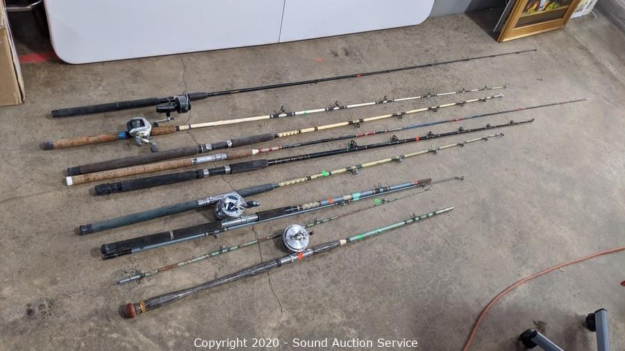 Sound Auction Service - Auction: 08/11/20 Collier, Babik & Others Multi  Consignment Auction ITEM: 8 Fishing Rods w/4 Reels