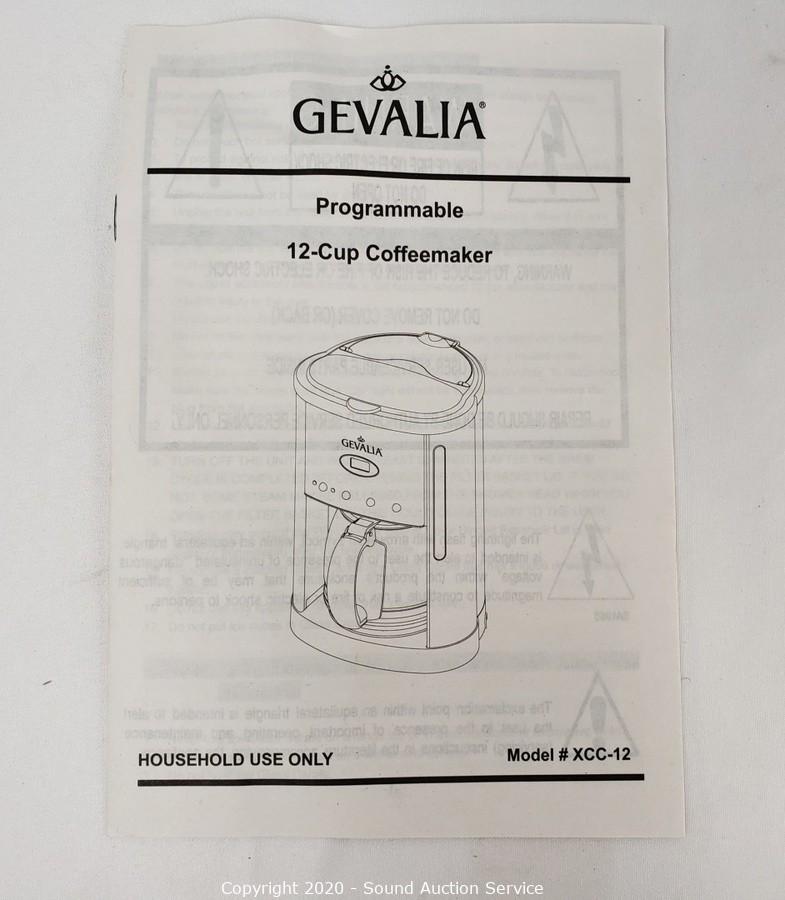 Sound Auction Service - Auction: 08/18/20 Voller, Elke & Others Multi  Consignment Auction ITEM: New Gevalia Kaffe XCC-12 Coffee Maker