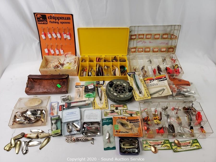Sound Auction Service - Auction: 08/20/20 Place, Lintott & Others  Consignment Auction ITEM: Various Fishing Tackle & Vtg. Reels