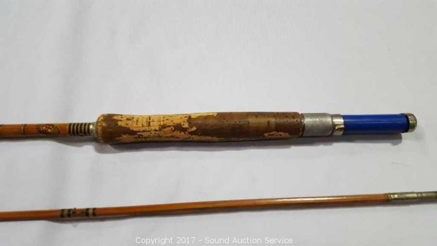 Sound Auction Service - Auction: 11/02/17 Fairchild Tool Auction ITEM: Vtg.  Montague Clipper Bamboo Fishing Rod w/Case