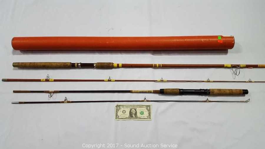Sound Auction Service - Auction: 11/02/17 Fairchild Tool Auction ITEM:  Daiwa & Wright McGill Fiberglass Fishing Rods