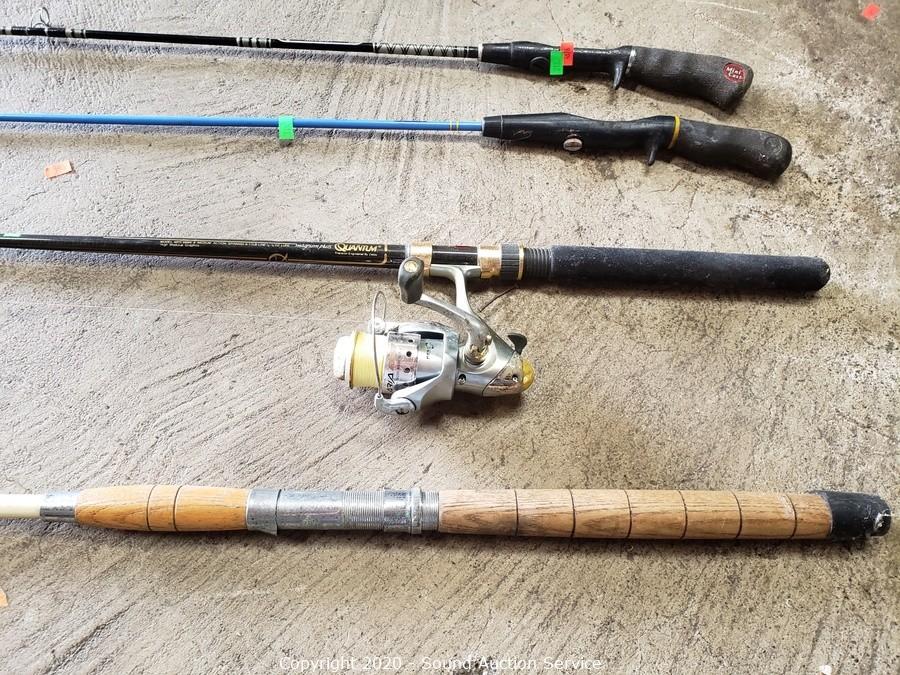 Sound Auction Service - Auction: 09/17/20 James, Armond & Others  Multi-Consignment Auction ITEM: 4 Fishing Rods, 1 with Reel