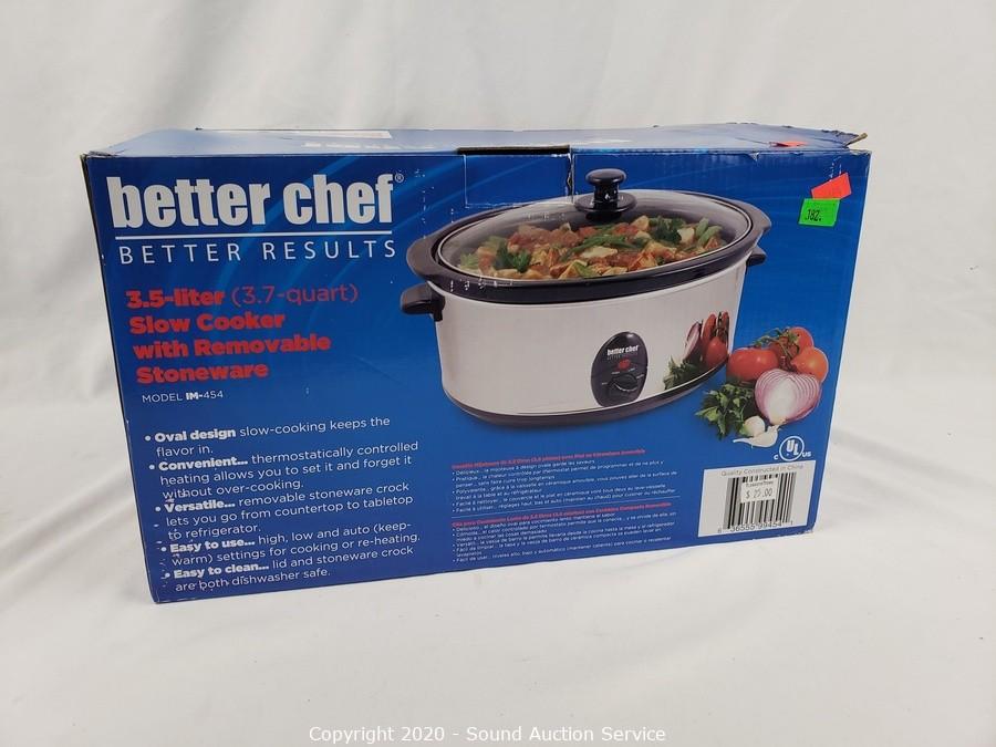 Better Chef 4 qt. Oval Slow Cooker with Removable Stoneware Crock