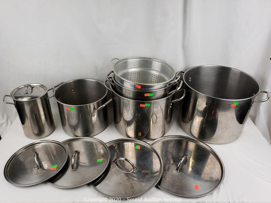 At Auction: SS STOCK POT & STRAINER