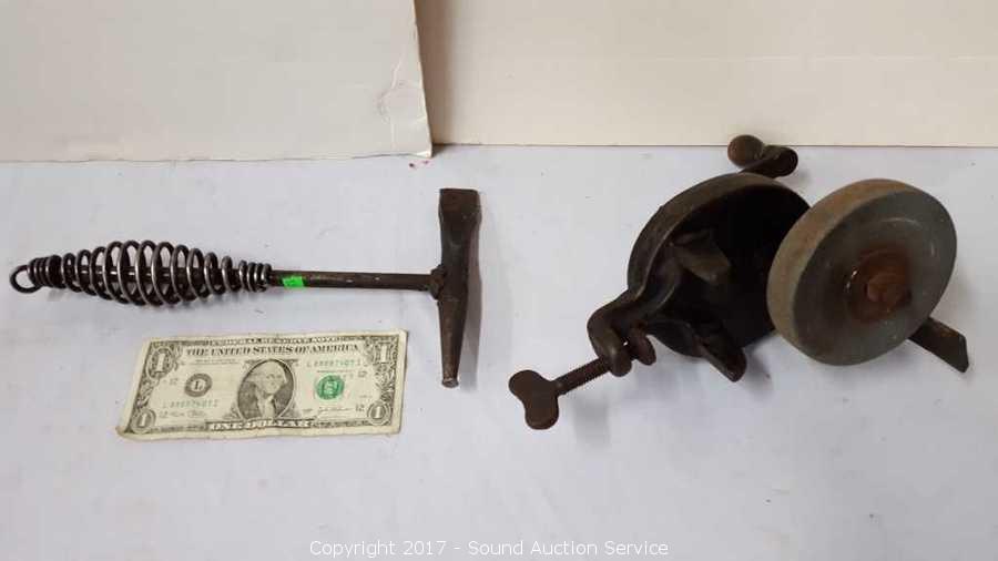 Sold at Auction: Antique Hand Crank Grinder