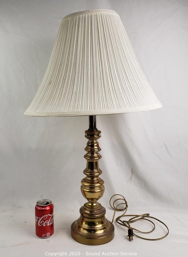 (7pc) STIFFEL BRASS TABLE LAMPS