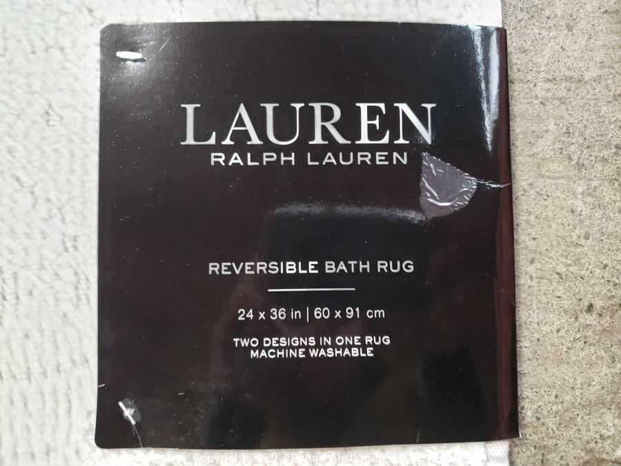 LAUREN RALPH LAUREN Bath Rug Reversible -100% COTTON