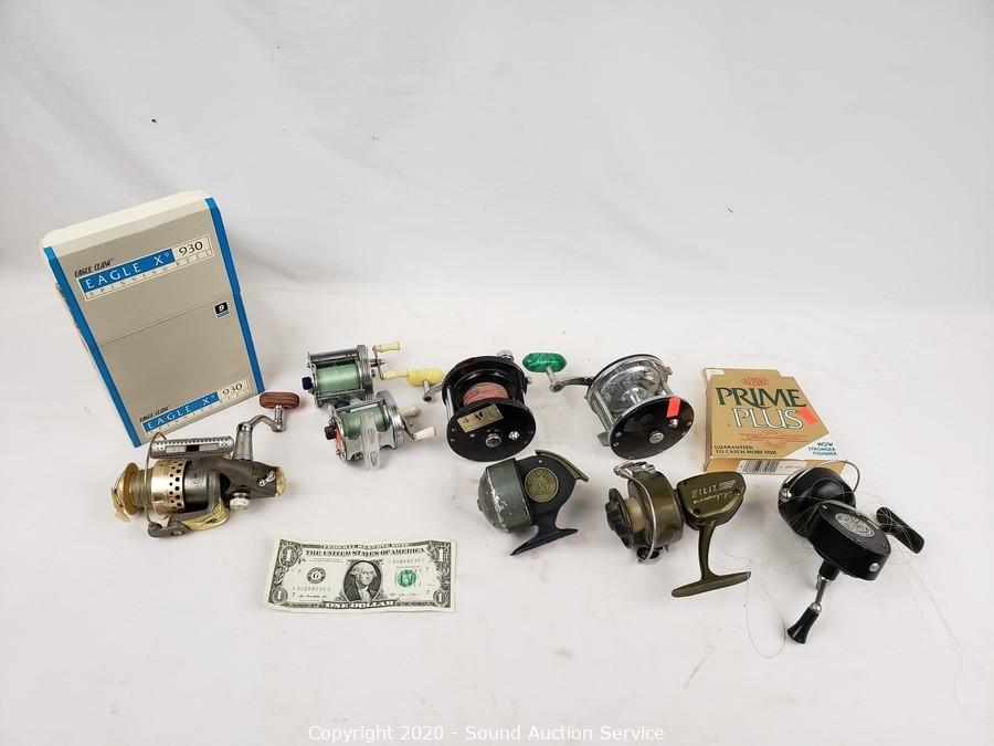Sound Auction Service - Auction: 12/17/20 Helling, Stockwell & Others  Consignment Auction ITEM: 8 Vintage Fishing Reels