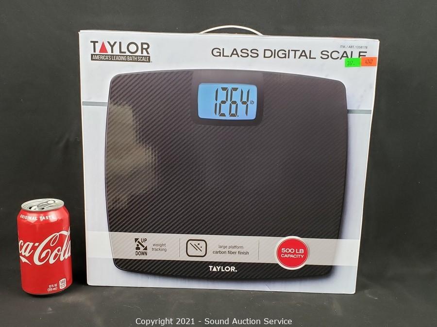 Taylor Glass Digital Scale 500lb Capacity Carbon Fiber Finish