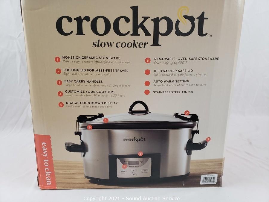 Sound Auction Service - Auction: 03/18/21 Gargiso, Hobbs & Others Online  Auction ITEM: Crockpot 7qt Digital Slow Cooker