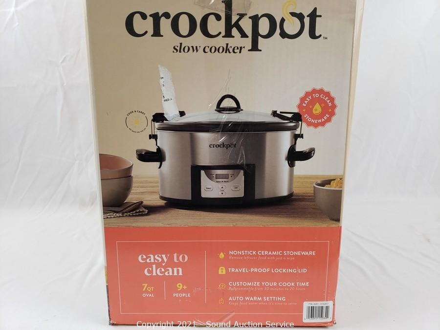 Sound Auction Service - Auction: 03/18/21 Gargiso, Hobbs & Others Online  Auction ITEM: Crockpot 7qt Digital Slow Cooker