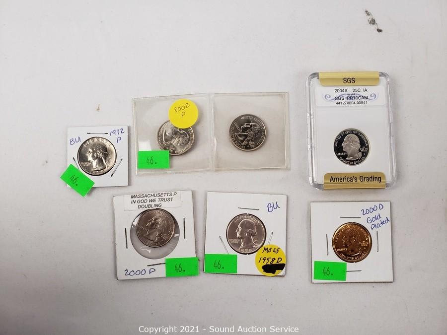 Sound Auction Service - Auction: 06/18/20 Middleton & Others Consignment  Auction ITEM: Collectible Quarter, Half Dollar & Dollar Coins