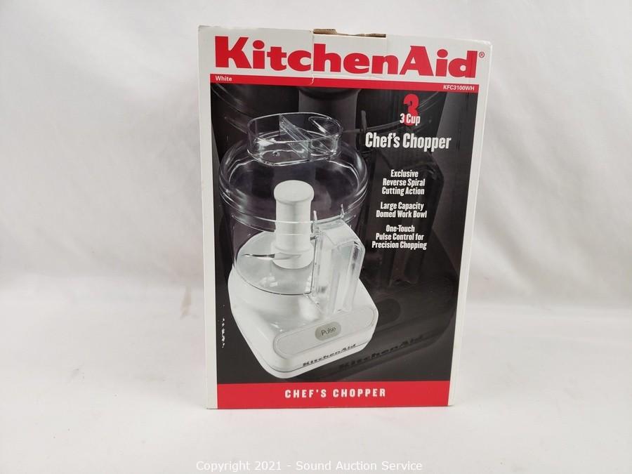 KitchenAid KFC3100WH White Chef's Chopper Series 3-Cup Food