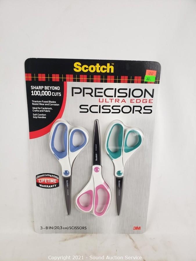 SCOTCH™ PRECISION ULTRA EDGE, SCISSORS, 3-8 IN (20,3 cm), 3PACK