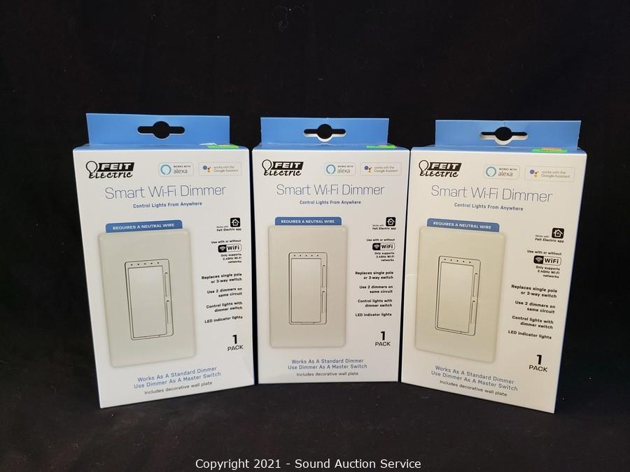 Sound Auction Service - Auction: 09/27/22 SAS Online Auction ITEM: 2 Feit  Smart Wi-Fi Dimmer Switches