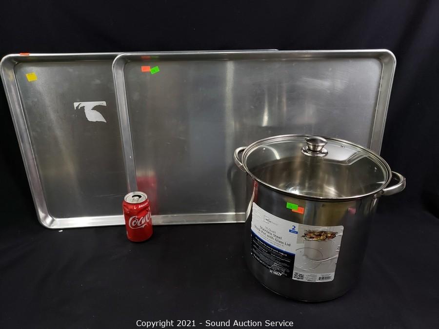 Sound Auction Service - Auction: 06/28/18 Knick-Knack & Home Decor Estate  Auction ITEM: Tramontina 16 QT Stainless Boiling Pot w/Lid