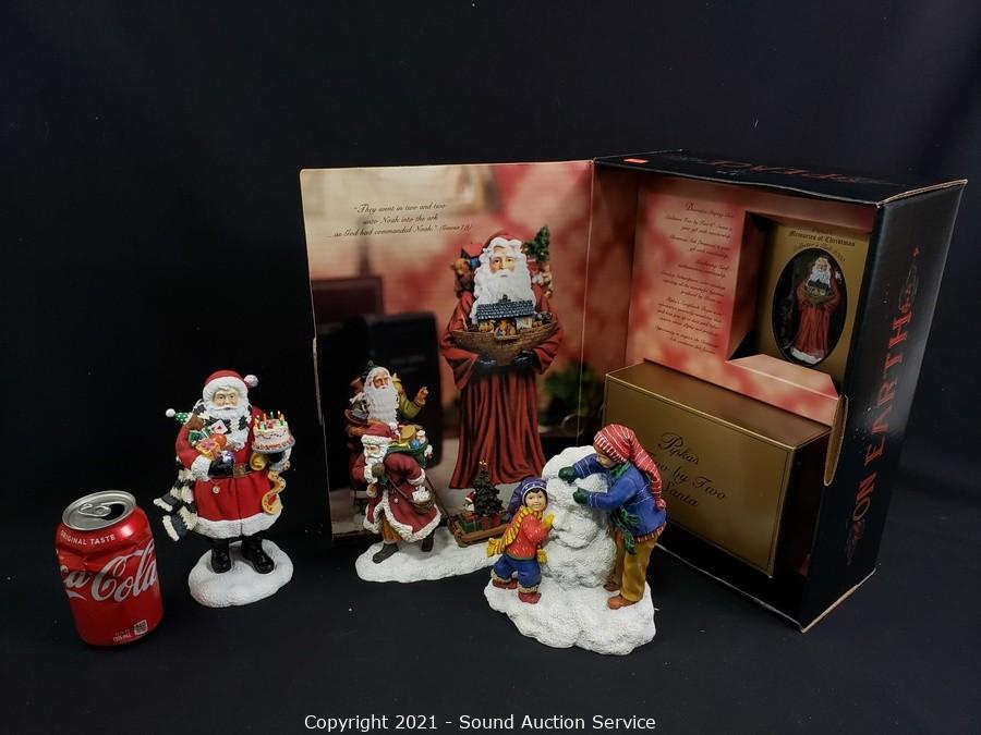 Sound Auction Service - Auction: 01/04/22 Holiday & Collectibles Online  Estate Auction ITEM: 4 Pipka Ltd & Collector's Club Santa Figures