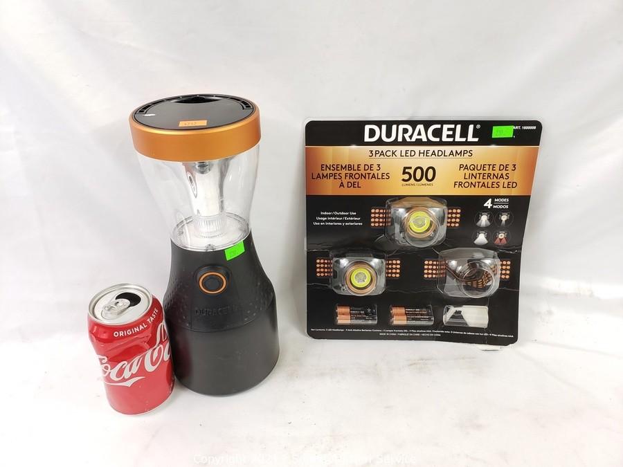 Sound Auction Service - Auction: 01/22/22 1st Auction of the New Year,  Happy 2022! ITEM: Duracell LED Lantern & 2 Head Lamps