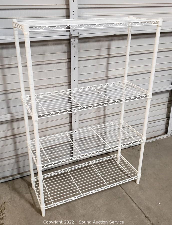 HDX Ivory 3-Tier Metal Wire Shelving Unit (23 in. W x 30 in. H x